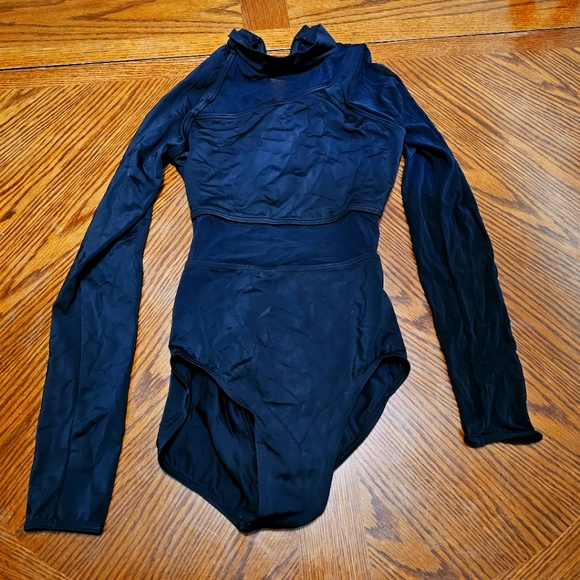 Balera black mesh long sleeved leotard SA - Picture 1 of 3